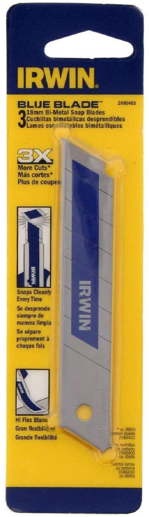 KIT DE 3 CUCHILLAS BIMETALICAS DESPRENDIBLES - REPUESTO DE HOJAS