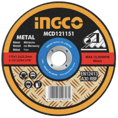 DISCO DE CORTE 1,2MM P/ESMERIL 4-1/2